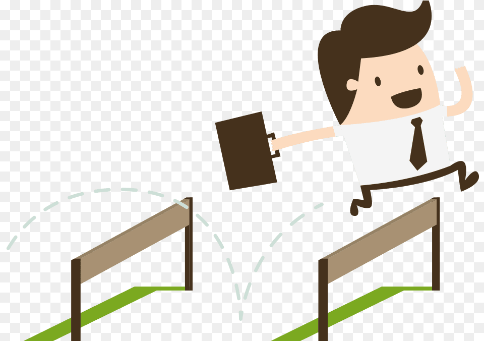 Motivational Cartoon, Hurdle, Person, Sport, Track And Field Free Png Download