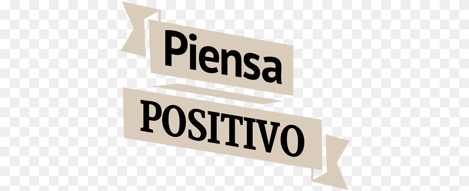 Motivational Spanish Ribbon Badge U0026 Svg Piensa En Positivo, Sign, Symbol, Road Sign Free Transparent Png