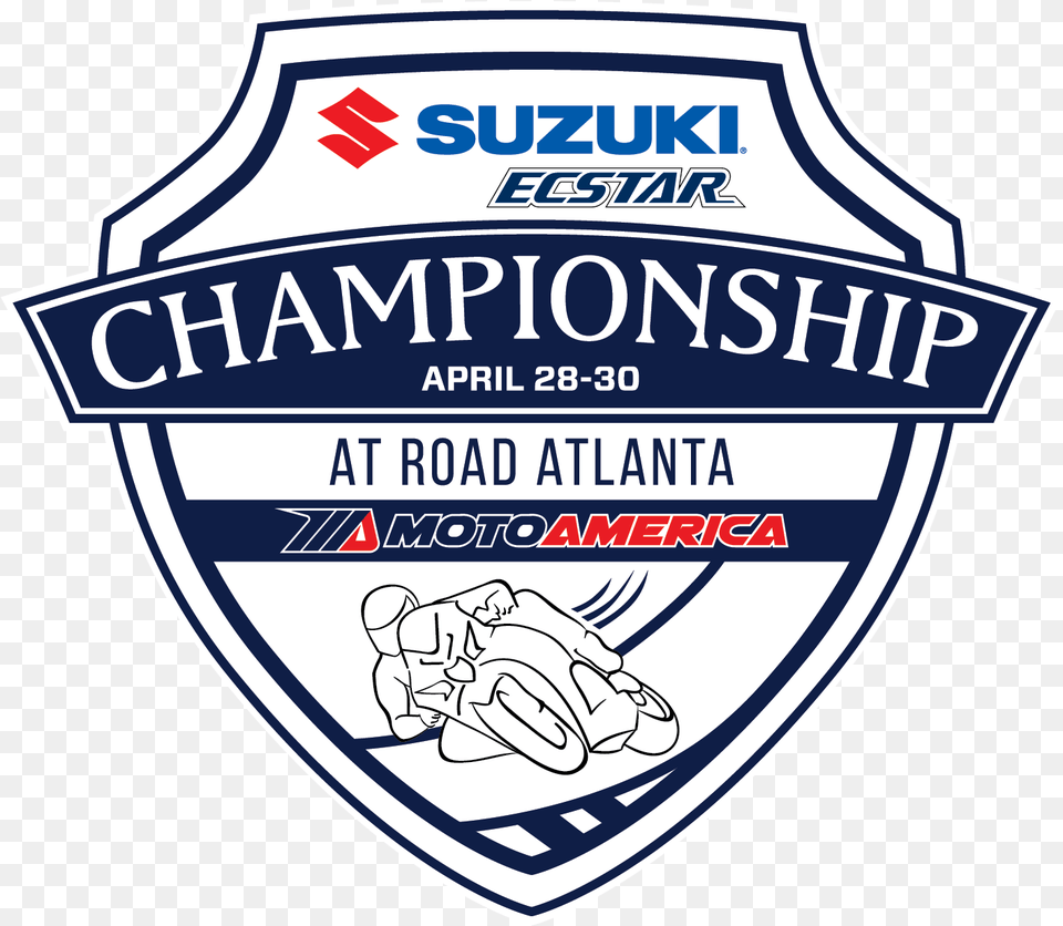 Motoamerica Suzuki Road Racing Road Atlanta Logo Road Atlanta, Badge, Symbol, Baby, Person Free Png