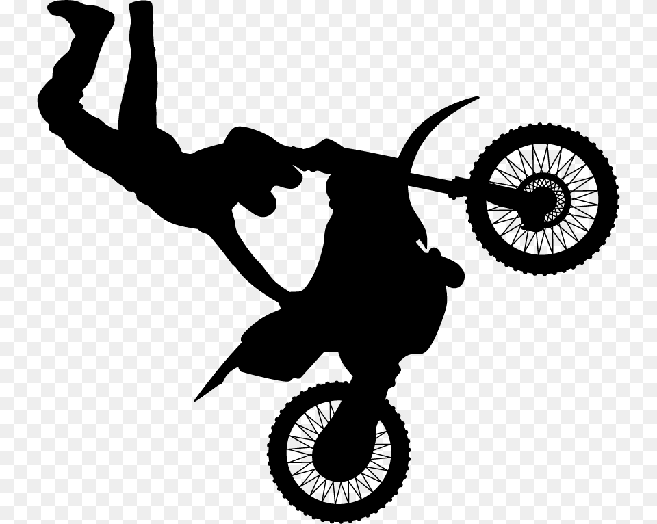 Motocross Motorcycle T Shirt Dirt Bike Sticker Motocross Silhueta, Silhouette, Vehicle, Transportation, Wheel Png