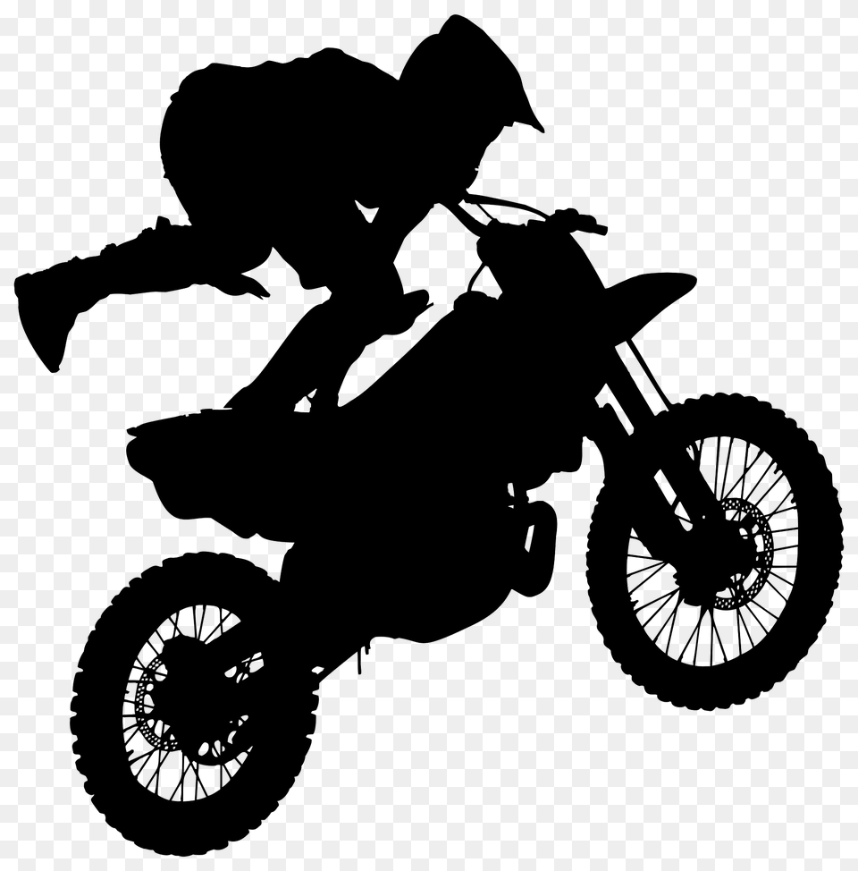 Motocross Silhouette, Motorcycle, Transportation, Vehicle, Machine Free Png
