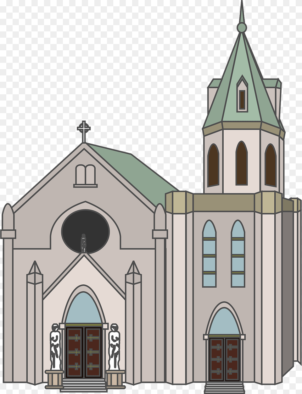 Motomachi Catholic Church In Hakodate Clipart, Architecture, Building, Cathedral, Arch Free Png