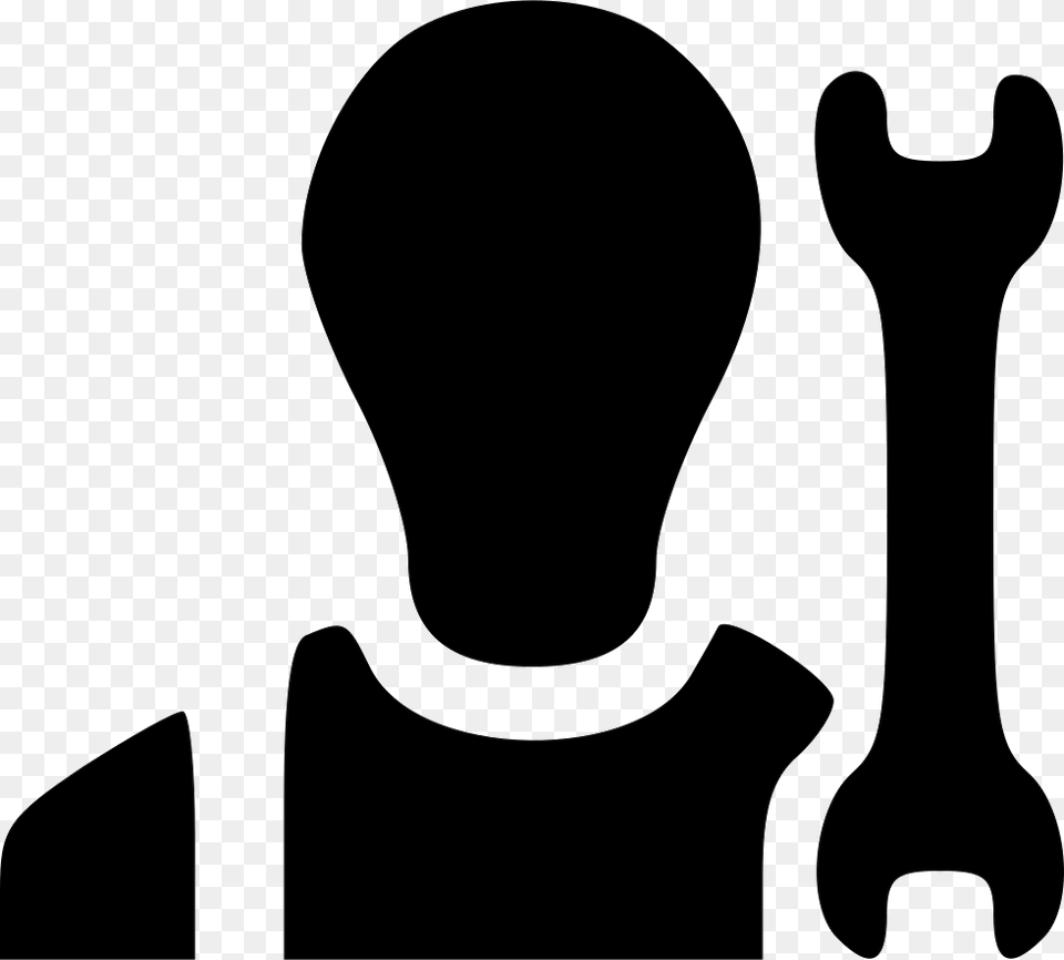 Motor Mechanic Icon Stencil, Silhouette, Smoke Pipe, Adult Free Png Download
