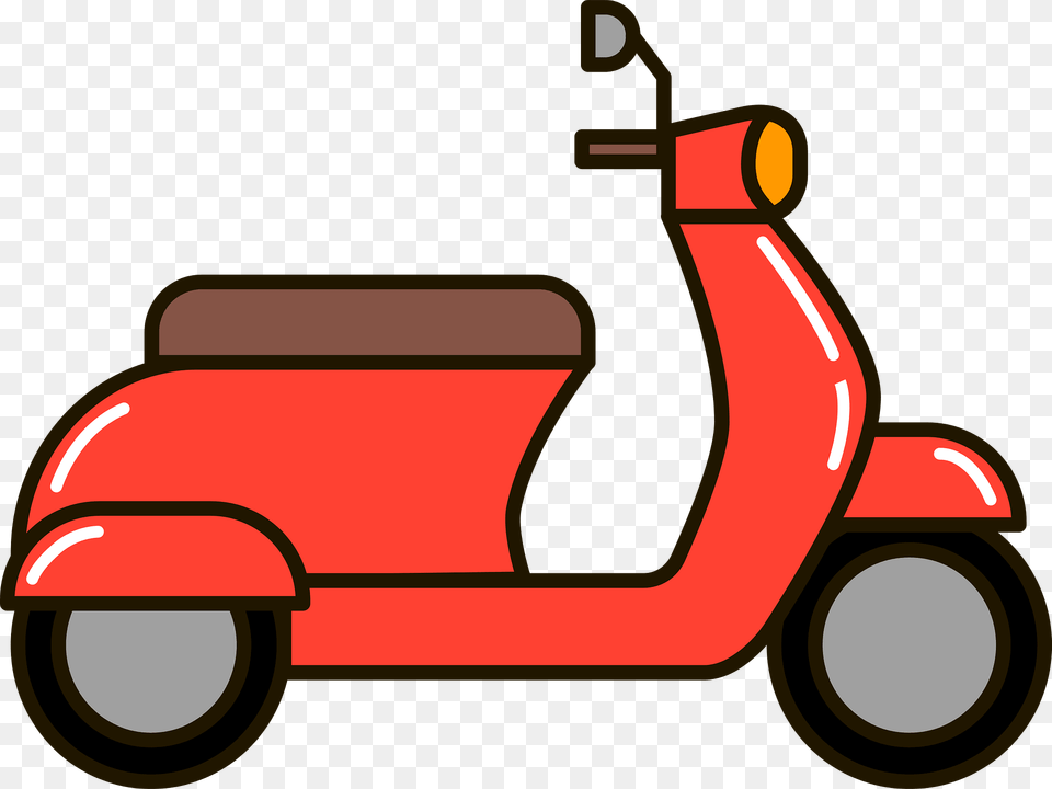 Motor Scooter Clipart, Vehicle, Transportation, Motorcycle, Motor Scooter Png Image