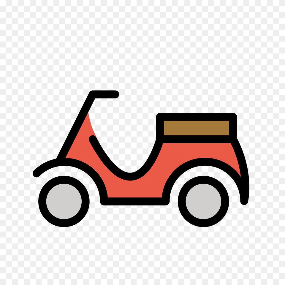 Motor Scooter Emoji Clipart, Transportation, Vehicle, Device, Grass Png