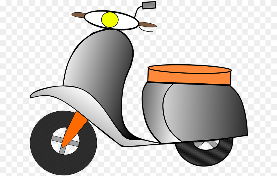 Motor Scooter Roller Two Wheeled Cartoon, Transportation, Vehicle, Motorcycle, Motor Scooter Free Png