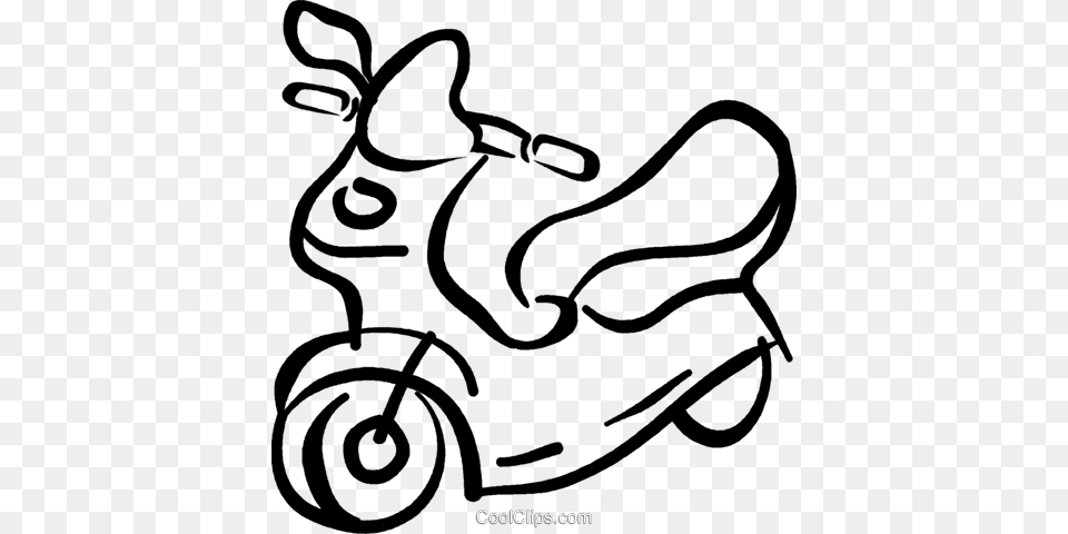 Motor Scooter Royalty Vector Clip Art Illustration, Motorcycle, Vehicle, Transportation, Motor Scooter Png Image