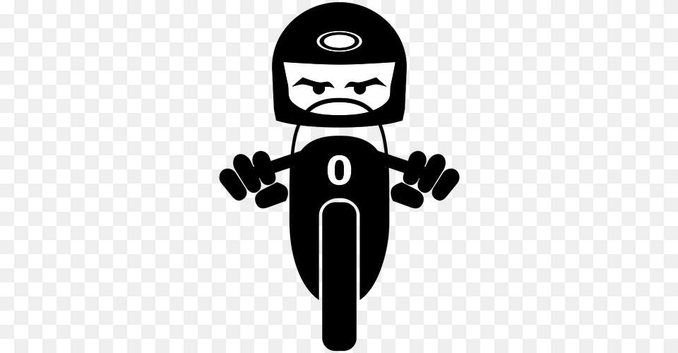 Motorbike Clip Art Motorcycle, Stencil, Face, Head, Person Free Png Download