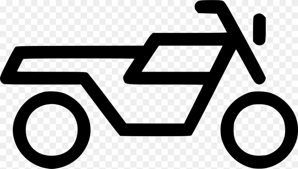 Motorbike Motorcycle Motor Bike Two Wheel Two Wheeler Icon, Stencil, Device, Grass, Lawn Free Png