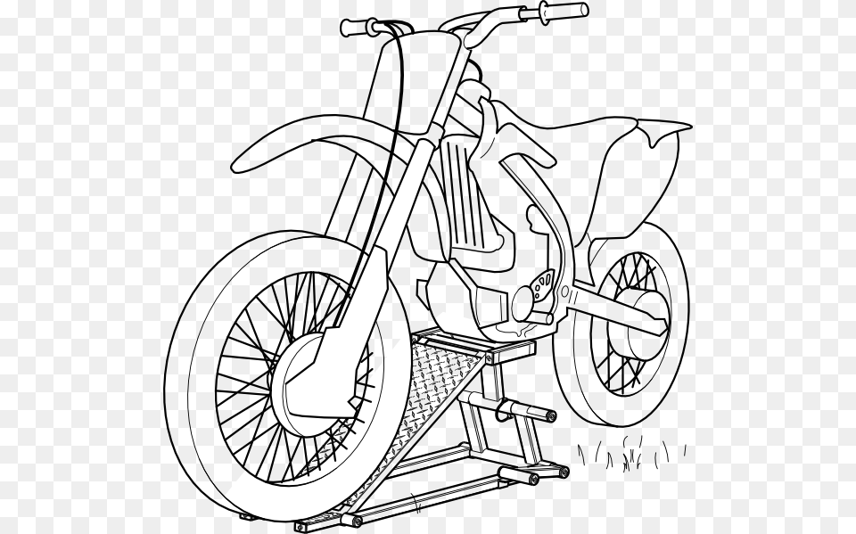 Motorbike Outline, Spoke, Machine, Art, Wheel Free Png