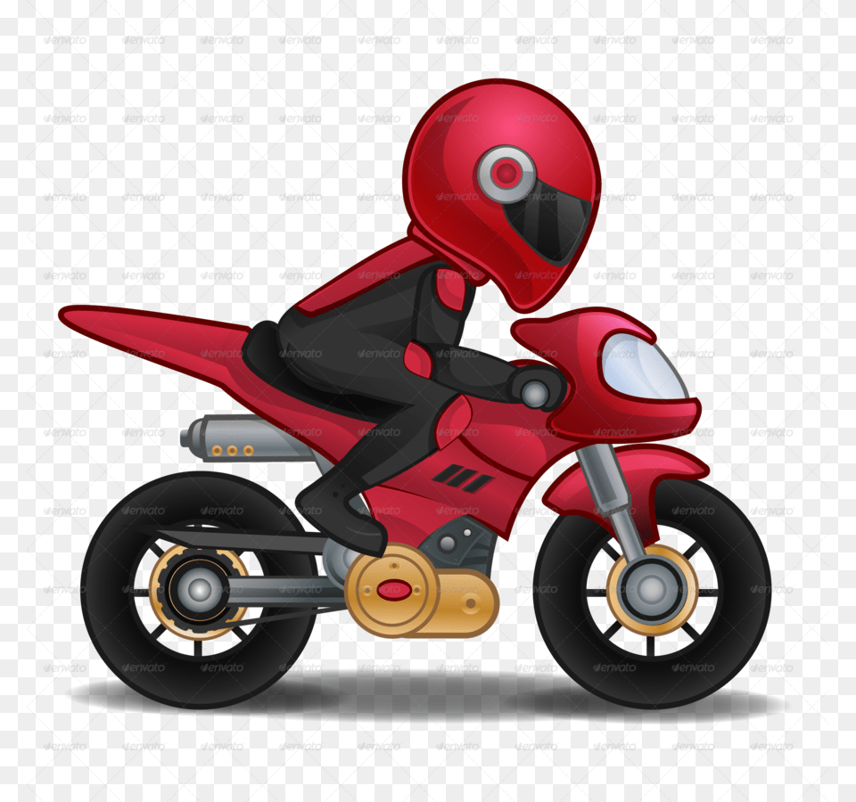 Motorbike Vector Clipart Motorcycle Clip Art, Spoke, Machine, Helmet, Vehicle Png Image