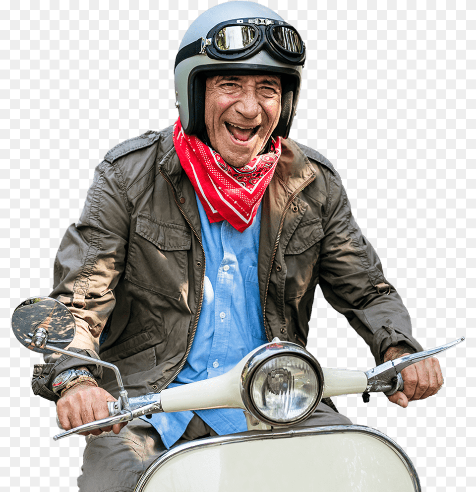 Motorcycle, Clothing, Coat, Helmet, Adult Png Image