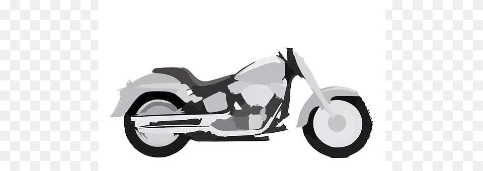 Motorcycle Stencil, Transportation, Vehicle, Lawn Mower Png Image