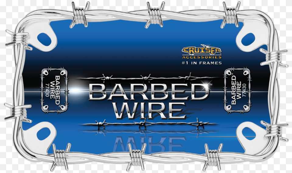 Motorcycle Barbed Wire Chrome Plated License Plate, Text, Barbed Wire Png