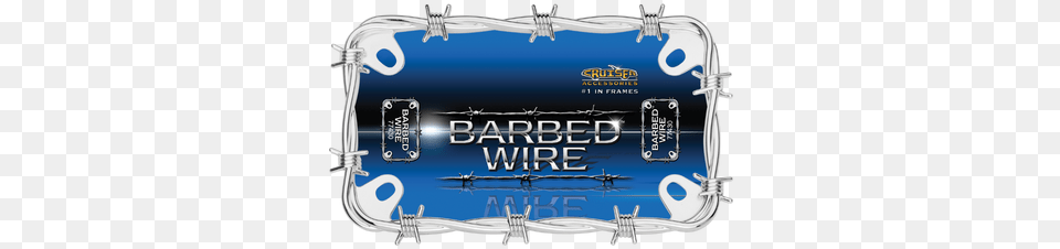 Motorcycle Barbed Wire Chrome Plated License Plate Barbed Wire Motorcycle License Plate Frame, Text, Hot Tub, Tub Free Png Download