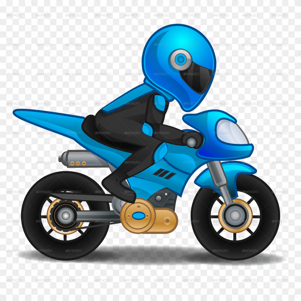 Motorcycle Cartoon Pics Motorcycle Clipart, Helmet, Device, Grass, Lawn Free Png