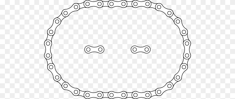Motorcycle Chain Outline, Oval Png Image