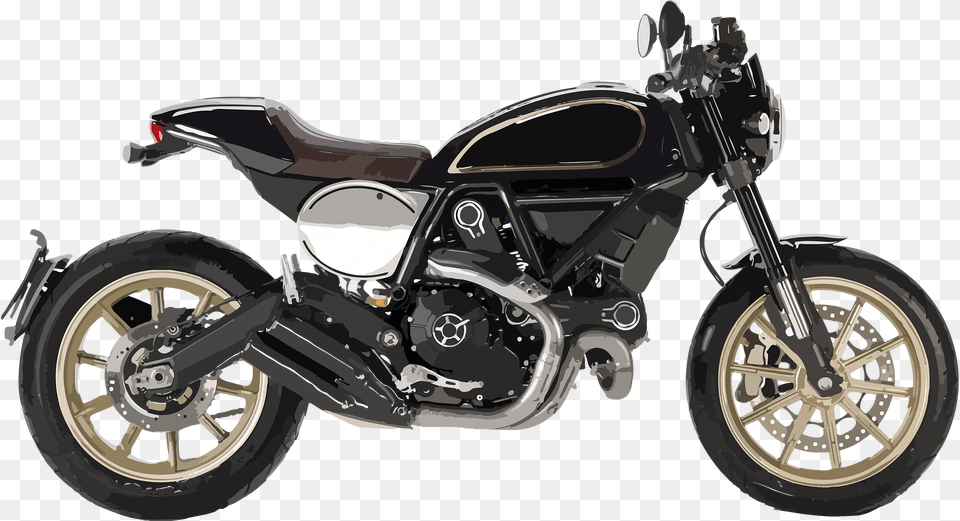 Motorcycle Clipart, Spoke, Machine, Vehicle, Transportation Free Png