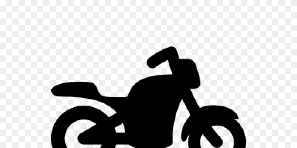 Motorcycle Clipart Icon, Gray Png Image