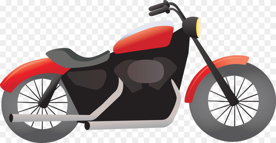 Motorcycle Clipart Simple Motorcycle Clipart With Background, Transportation, Vehicle, Machine, Wheel Free Png