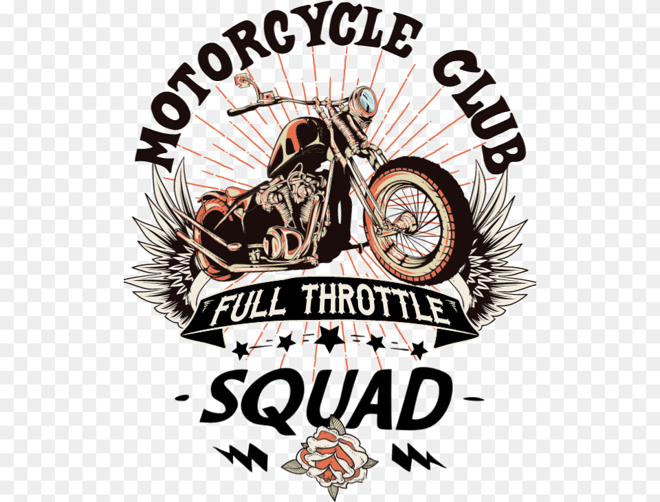 Motorcycle Club Motorcycle Throttle Designs Logo, Machine, Wheel, Transportation, Vehicle Free Transparent Png