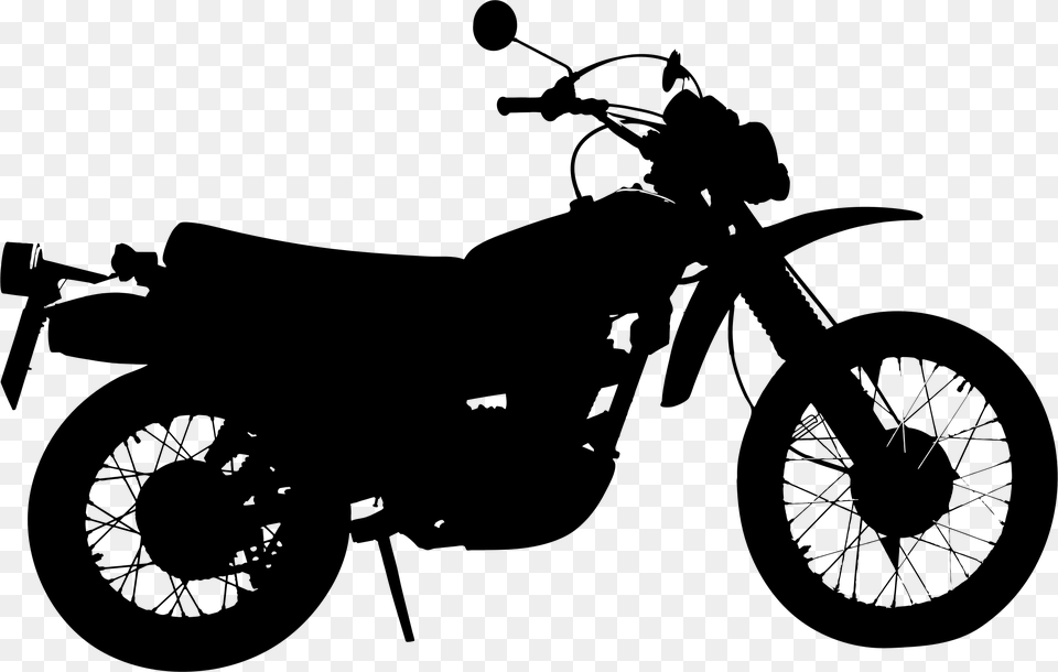 Motorcycle Dirtbike Motorbike Motorcycle Clipart Transparent Background, Gray Free Png Download