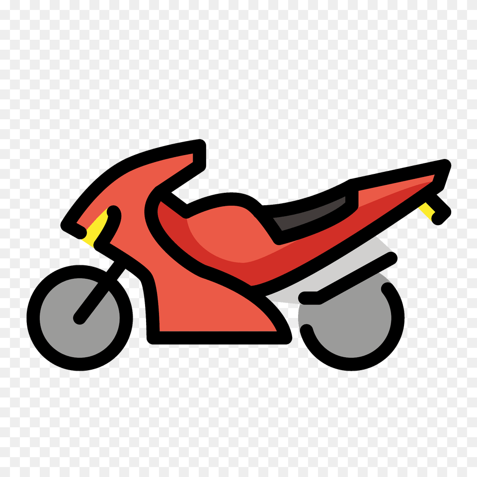 Motorcycle Emoji Clipart, Grass, Plant, Vehicle, Transportation Free Png