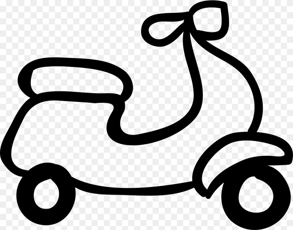 Motorcycle Hand Drawn Outline, Grass, Plant, Device, Lawn Free Png