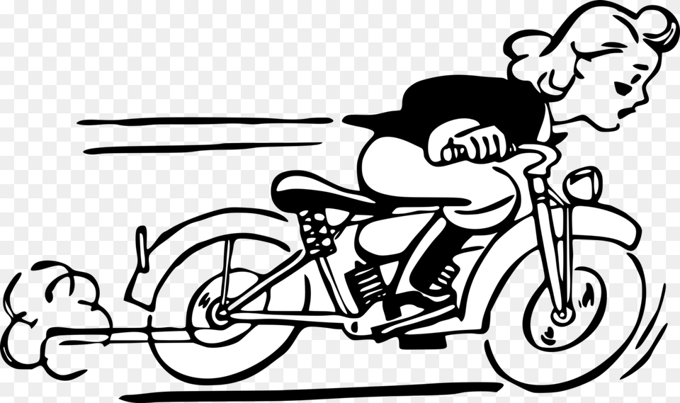 Motorcycle Harley Davidson Bicycle Woman Driving, Stencil, Device, Grass, Lawn Free Png