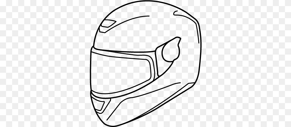 Motorcycle Helmet Clipart Black And White, Crash Helmet Free Transparent Png