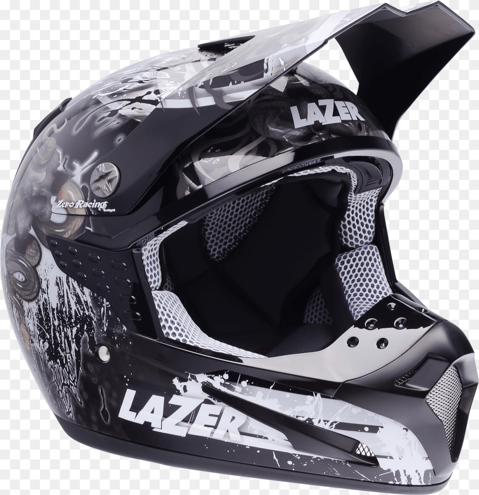 Motorcycle Helmet Lazer Smx Thin Drum Black Grey White, Crash Helmet, Clothing, Hardhat Png Image