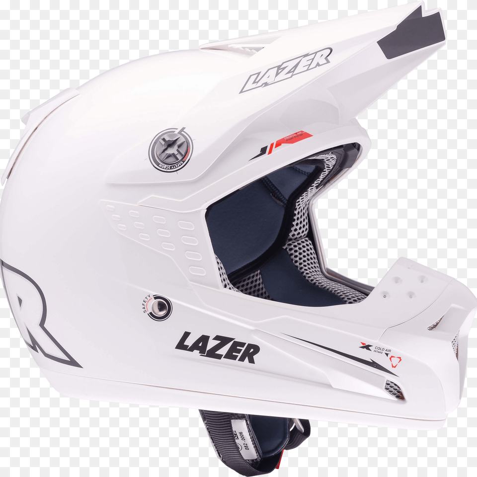 Motorcycle Helmet Lazer Smx X Line Pure White, Crash Helmet, Clothing, Hardhat Free Png Download