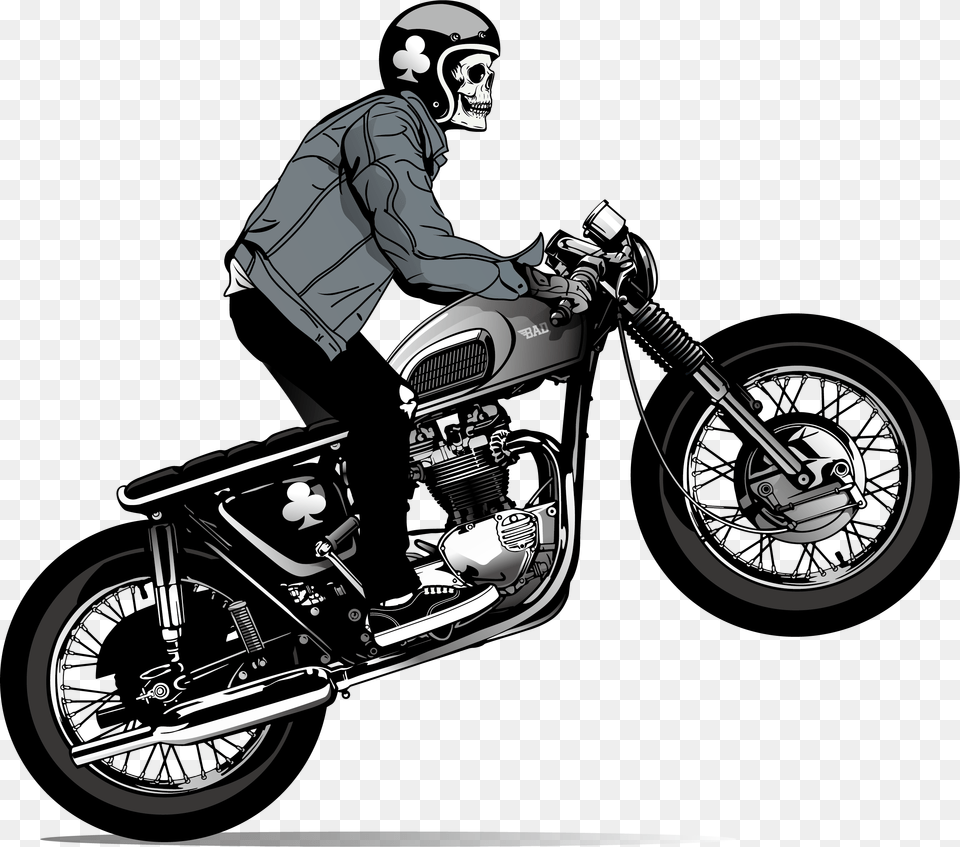 Motorcycle Helmet Skull Transparent Transparent Background Motorcycle Vector, Spoke, Machine, Adult, Vehicle Png Image