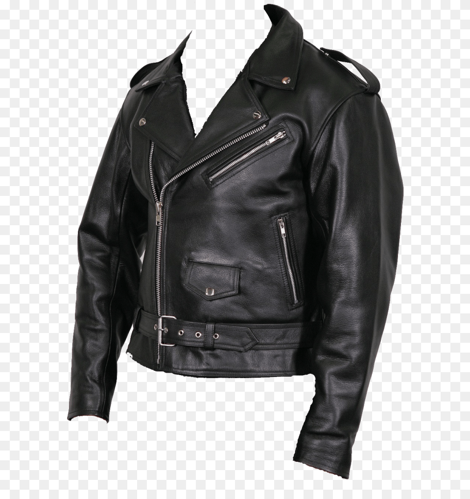 Motorcycle Leather Jacket Transparent Motorcycle, Clothing, Coat, Leather Jacket Png Image
