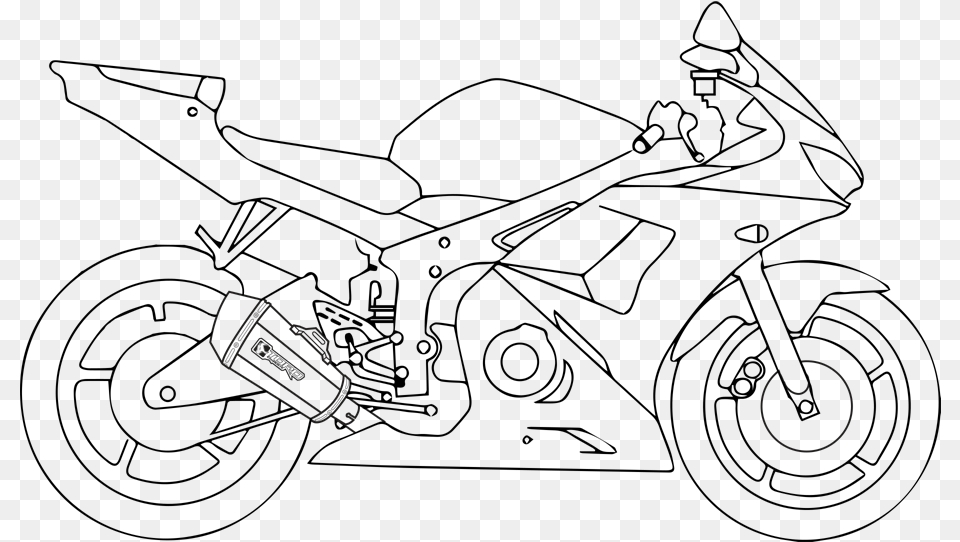 Motorcycle Line Drawing At Getdrawings Dibujos A Lapiz De Motos, Adapter, Electronics, Appliance, Device Free Png Download