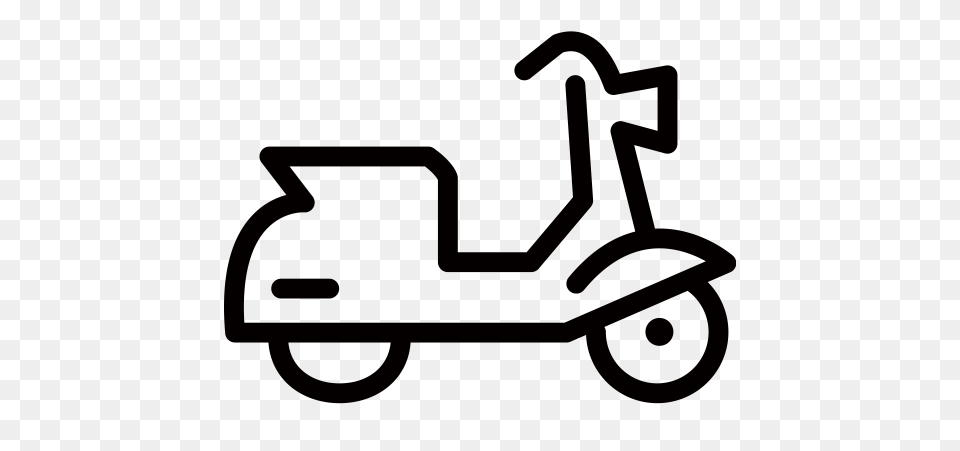 Motorcycle Linear Flat Icon With And Vector Format For Transportation, Vehicle, Scooter Free Transparent Png