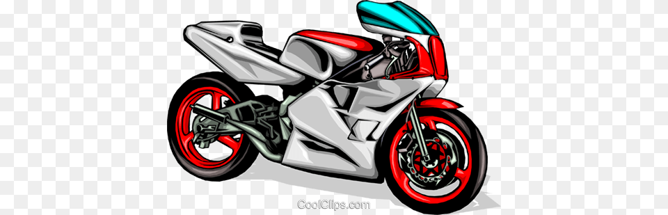 Motorcycle Royalty Vector Clip Art Illustration, Transportation, Vehicle, Machine, Spoke Free Png