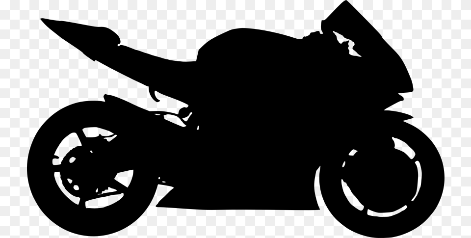 Motorcycle Silhouette, Vehicle, Transportation, Wheel, Machine Png Image
