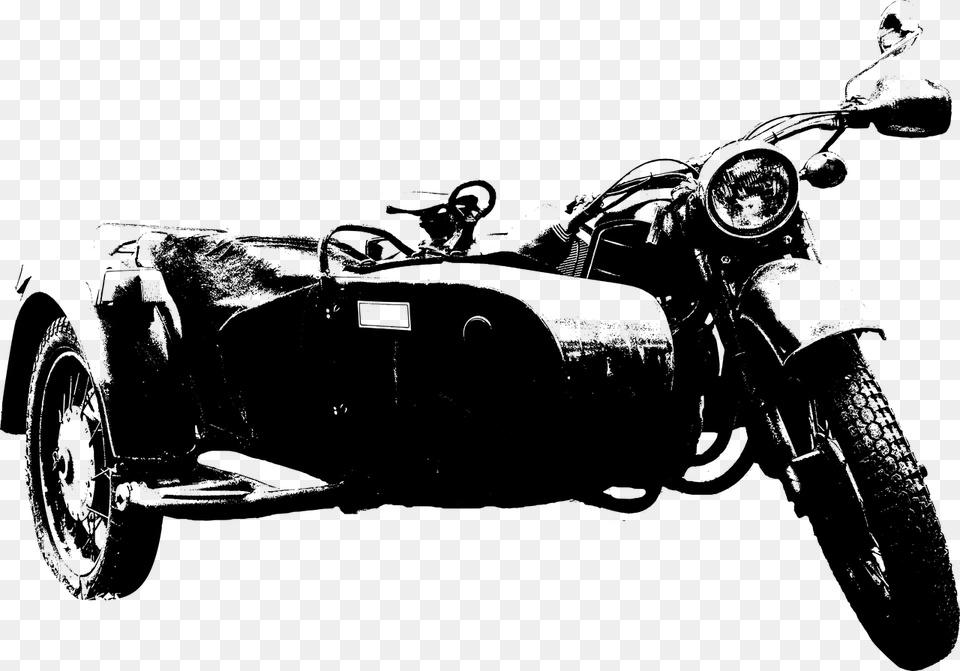 Motorcycle Team Vehicle, Gray Free Png