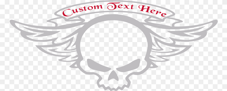 Motorcycle Trailer Custom Graphics Harley Davidson Logo Wings, Emblem, Symbol, Person, Sticker Free Png