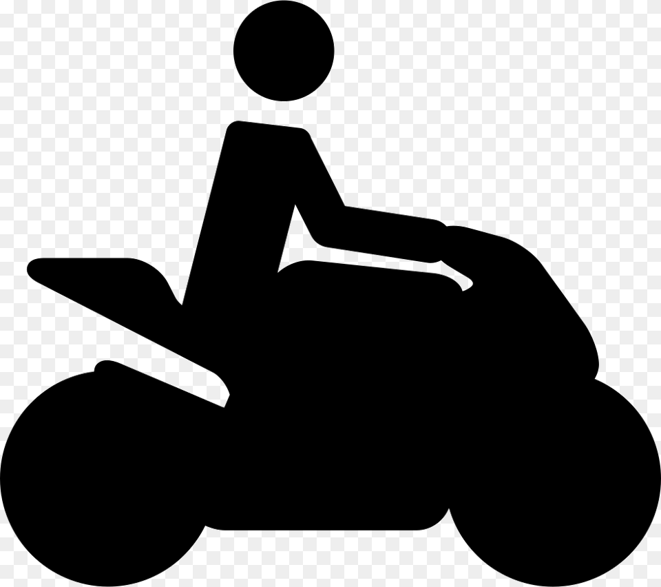 Motorcycle Traveller Silhouette Comments Icono Motociclista, Stencil, Device, Grass, Lawn Free Png