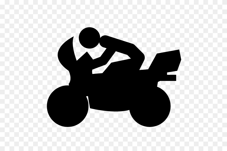 Motorcycle Two Wheels Icon Material Mark Symbol, Gray Free Png Download
