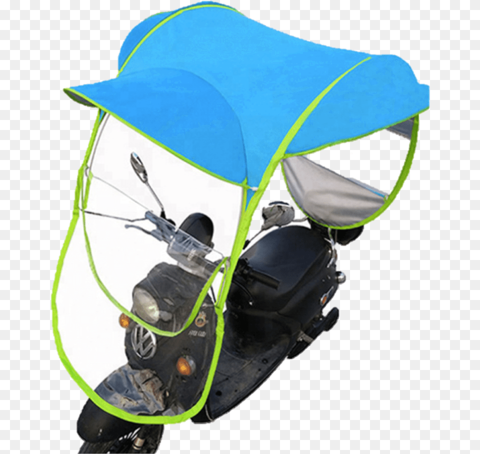 Motorcycle Umbrella For All Seasons Rain Umbrella Windproof Blue Polyester Mobility Scooter Sun Shade Rain Cover, Transportation, Vehicle Free Transparent Png