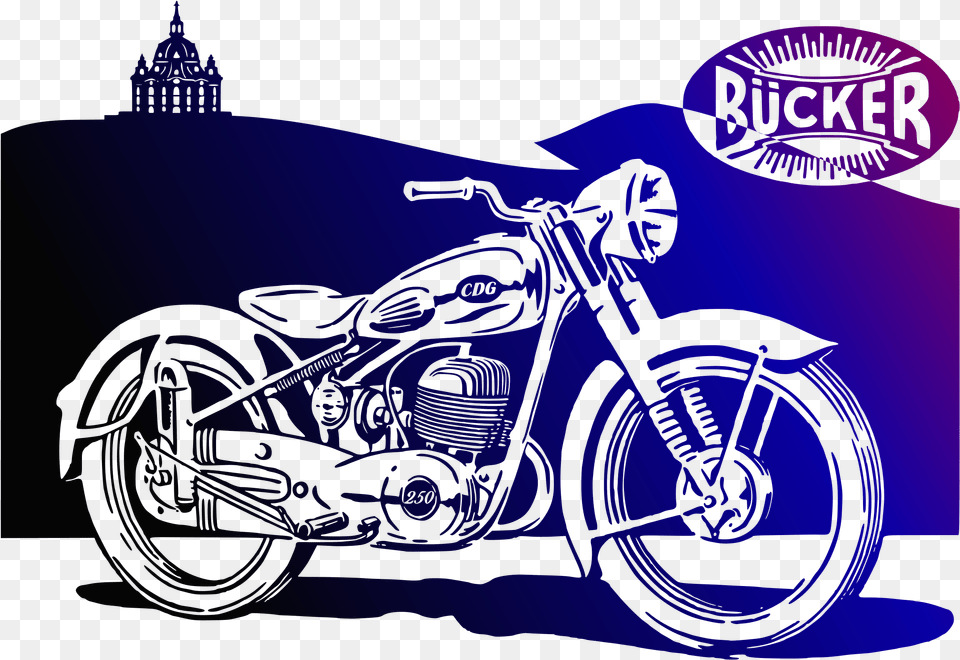 Motorcycle Vector 1950 Motorbike, Machine, Spoke, Transportation, Vehicle Free Png Download