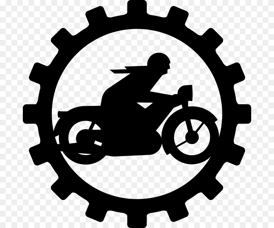 Motorcycle Wheel Silhouette, Gray Png Image