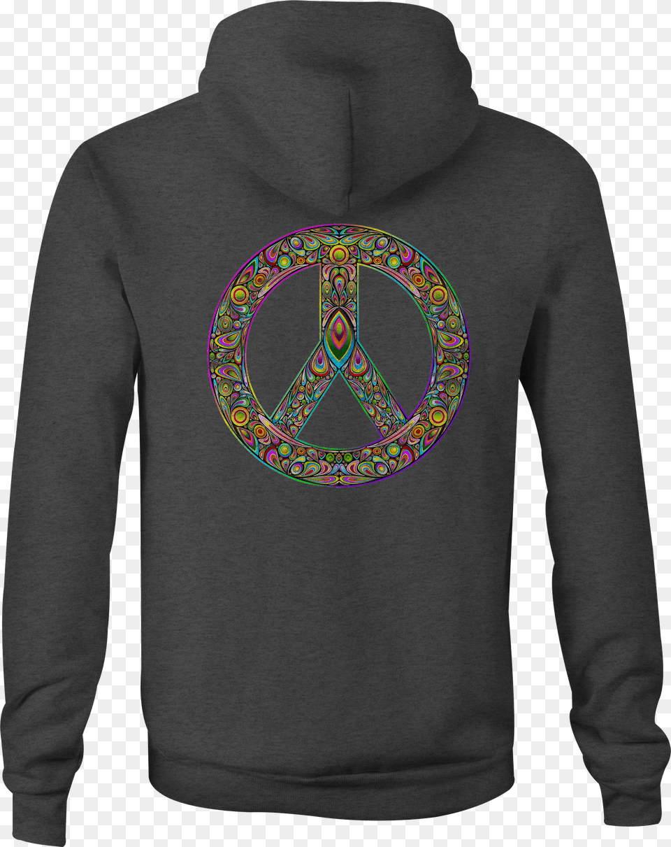 Motorcycle Zip Up Hoodie Psycodelic Peace Sign Hippie Hoodie, Clothing, Knitwear, Sweater, Sweatshirt Free Transparent Png