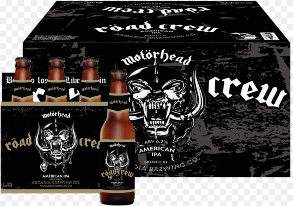 Motorhead Road Crew Beer, Alcohol, Beverage, Adult, Man Free Transparent Png