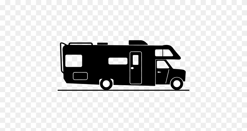 Motorhome Silhouette Clipart, Transportation, Van, Vehicle, Machine Free Transparent Png