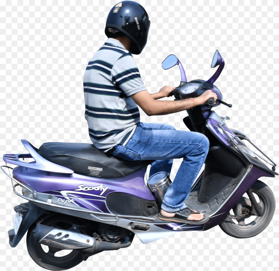Motorized Scooter, Helmet, Man, Motorcycle, Male Free Transparent Png