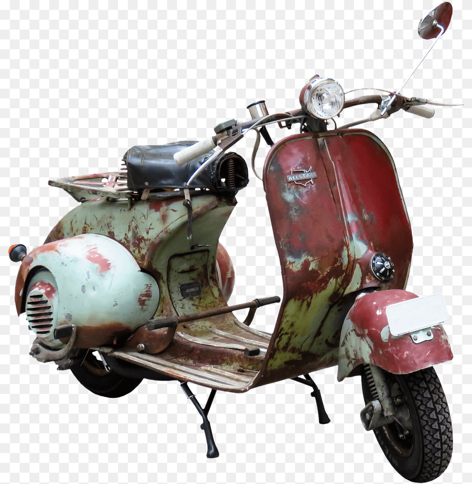 Motorized Scooter Transparent Background Old Scooter, Machine, Motorcycle, Transportation, Vehicle Free Png